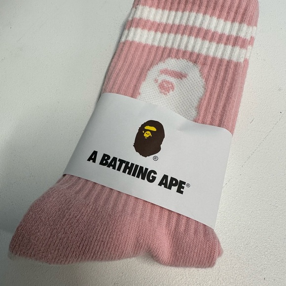 Bape Pink Socks (OS) - Picture 2 of 5